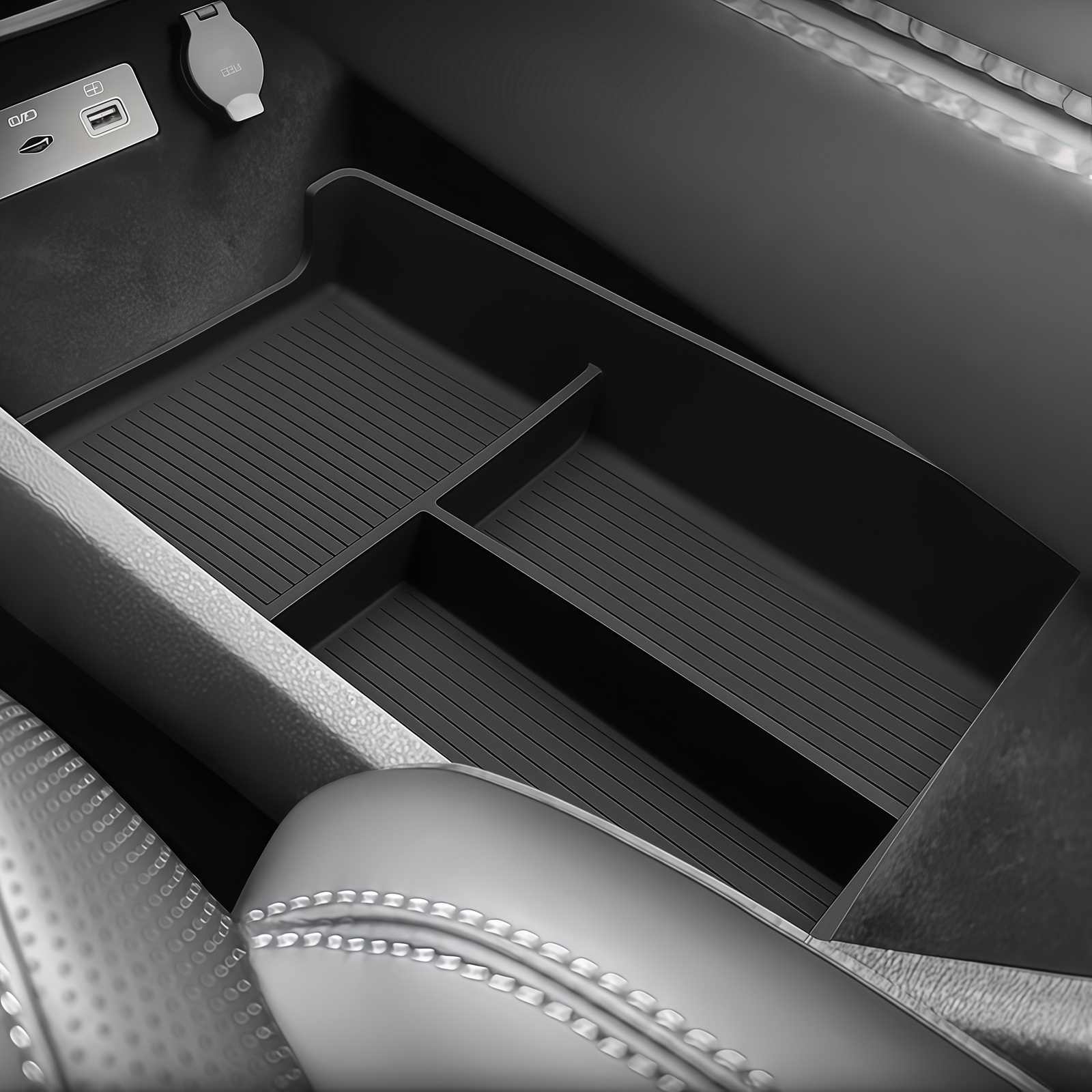 Car Organizer - Center Console Lower Storage Organizer Tray