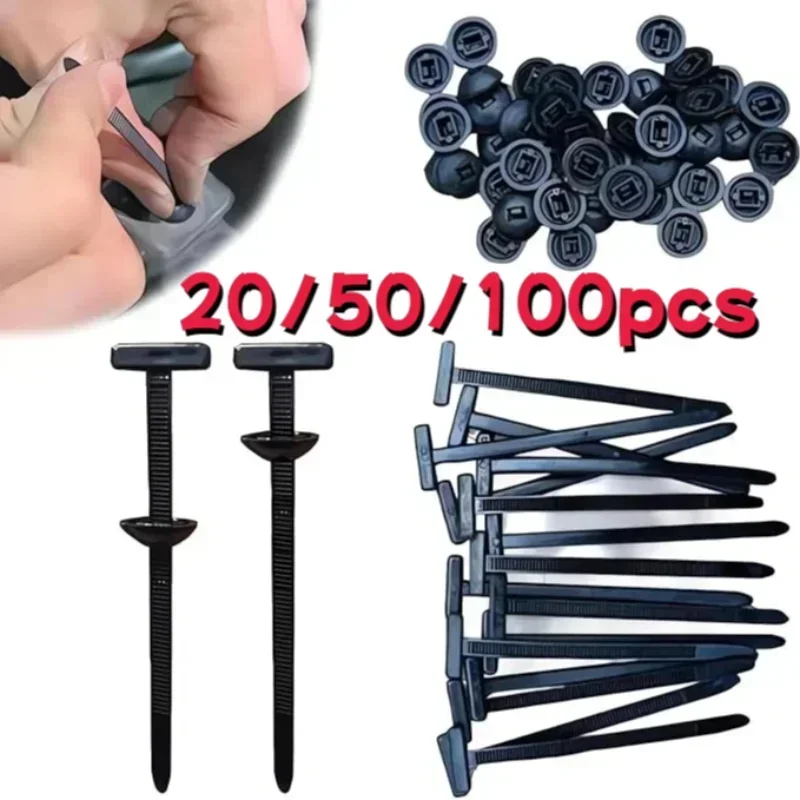 5-200pcs Nylon Cable Tie Buckl - Car Cable Organizer 评论和价格