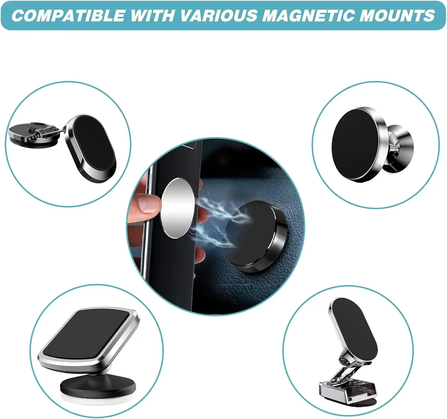 1/50Pcs Ultra Thin Metal Plate - Car Phone Holder 评论和价格