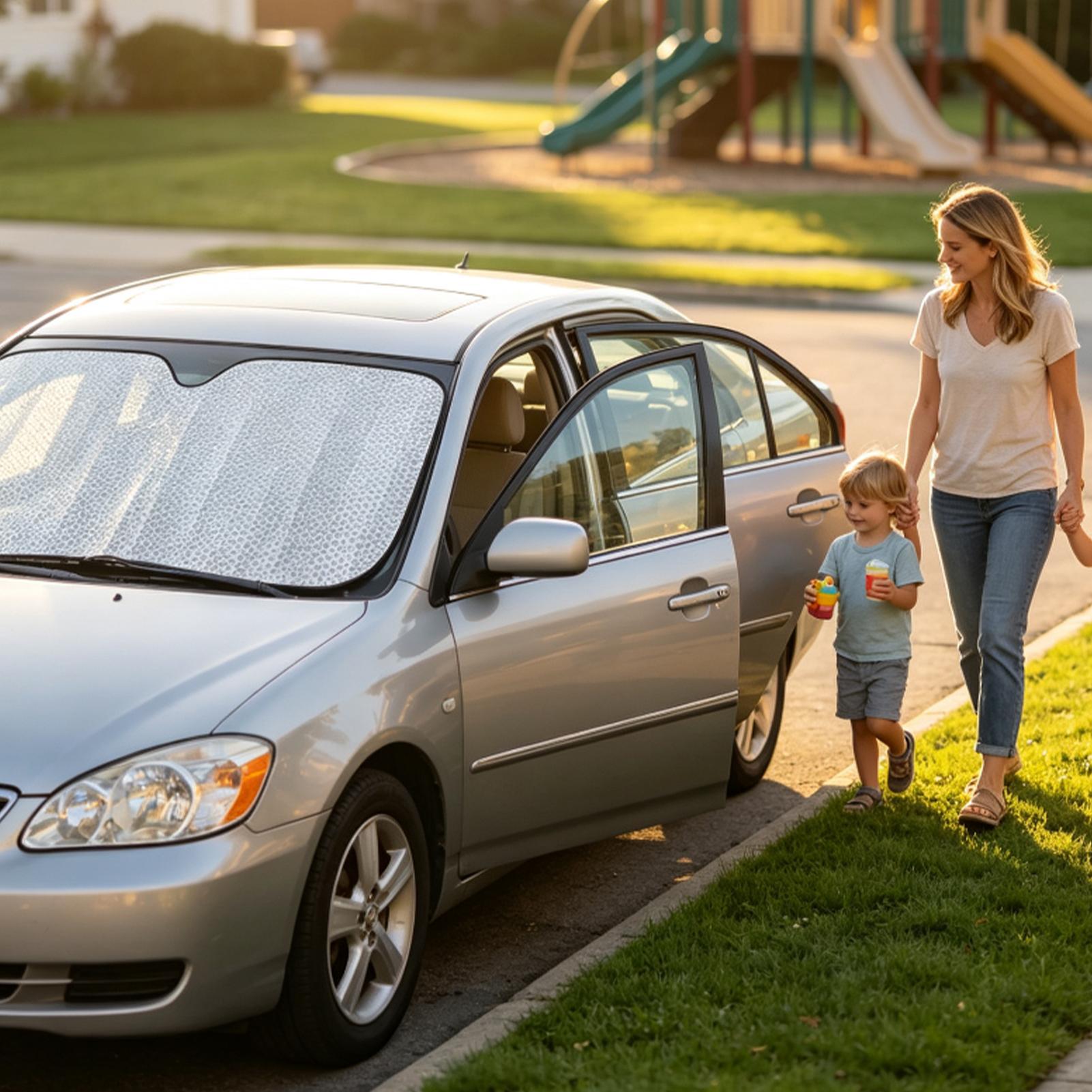 Car Windshield Sun Shade Unive - Windshield Sun Shade 评论和价格